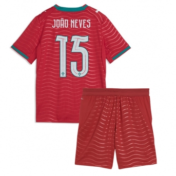 Billige Fotballdrakt Portugal Joao Neves #15 Replika Hjemmedraktsett Barn VM 2026 Kortermet (med bukser)
